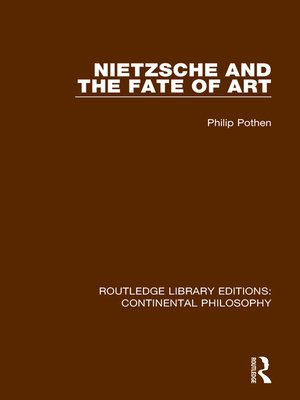cover image of Nietzsche and the Fate of Art